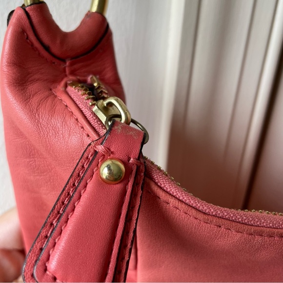 COACH KRISTEN Soft Coral Leather Shoulder Bag - Spring & Summer - Picture 8 of 11